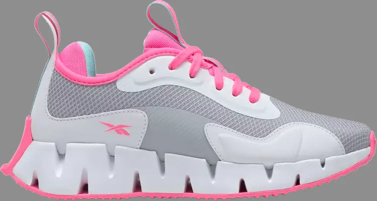

Кроссовки zig dynamica j 'cold grey electro pink' Reebok, серый