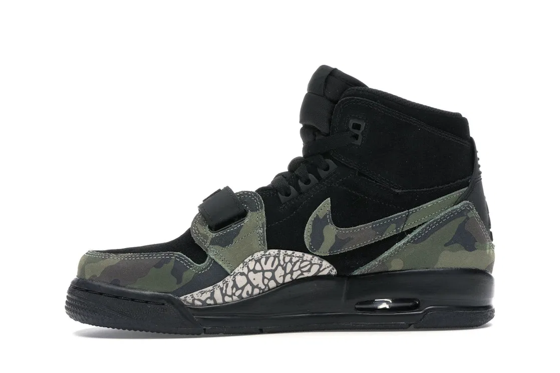 Детские кроссовки Lifestyle Jordan Legacy 312 Jordan, Black/Camo Green-Volt — фото 3
