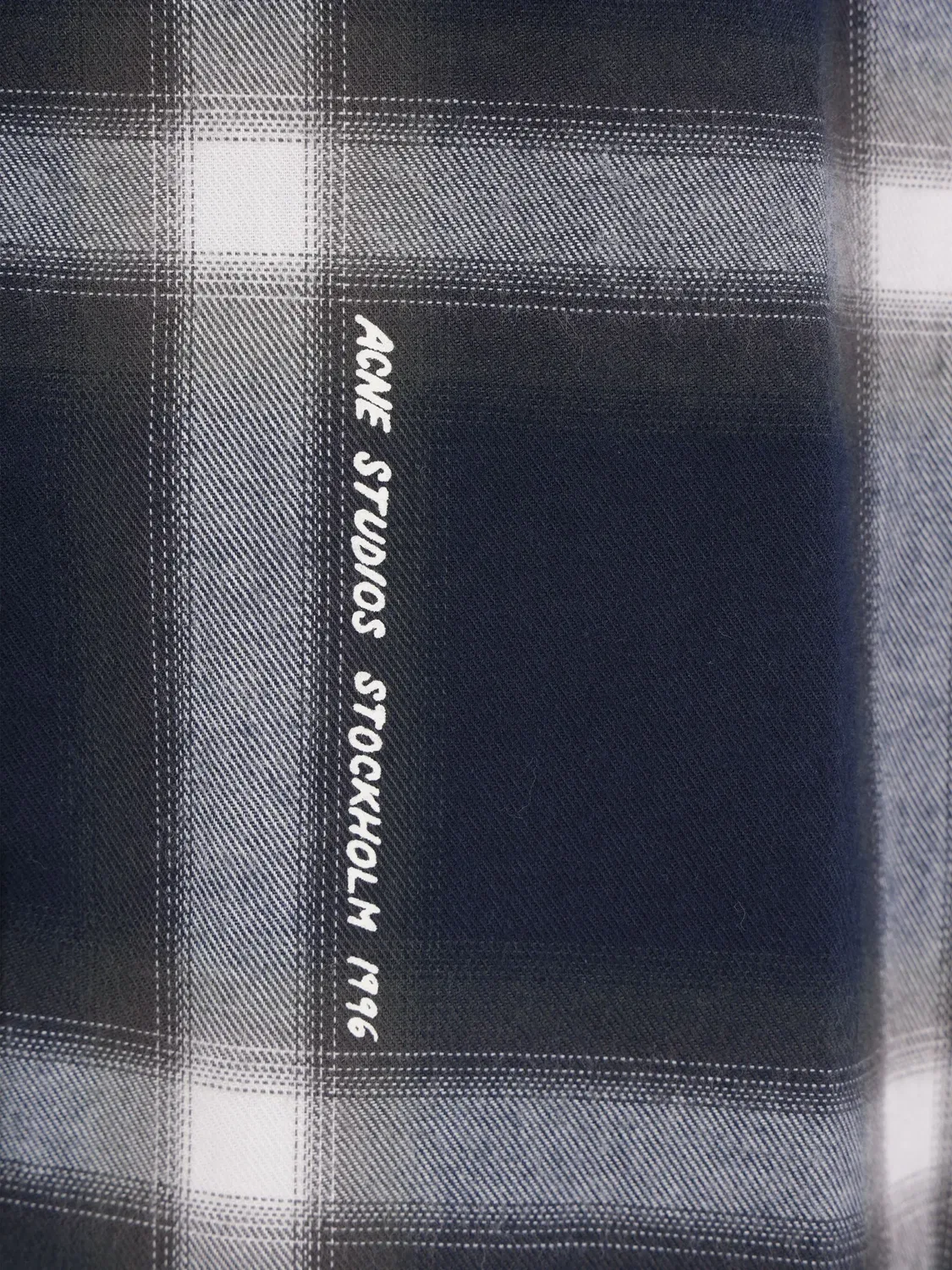 Рубашка в клетку с длинным рукавом Acne Studios, синий — фото 3