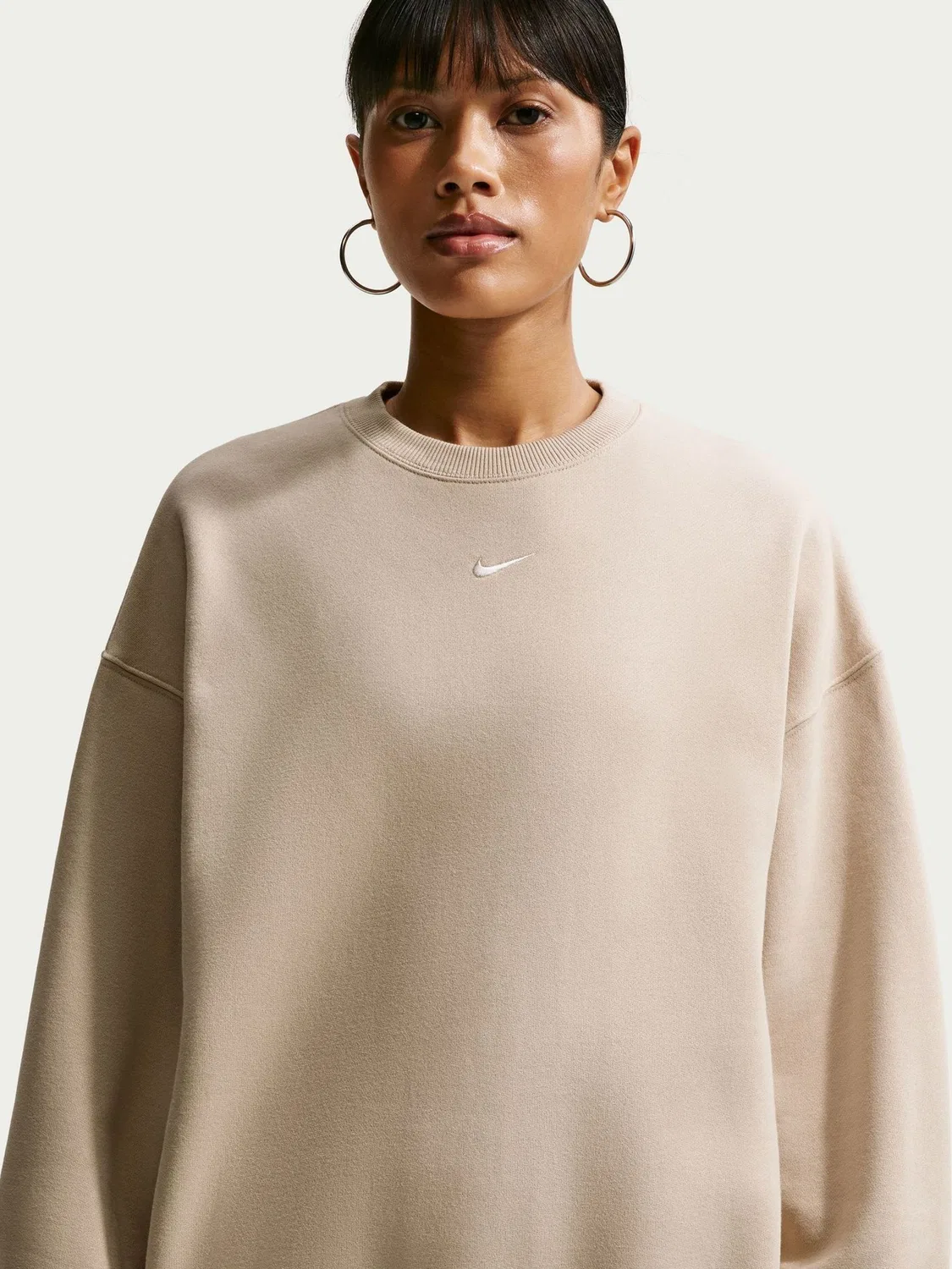 Свитшот женский оверсайз Nike Studio Fleece Nike, нейтральный