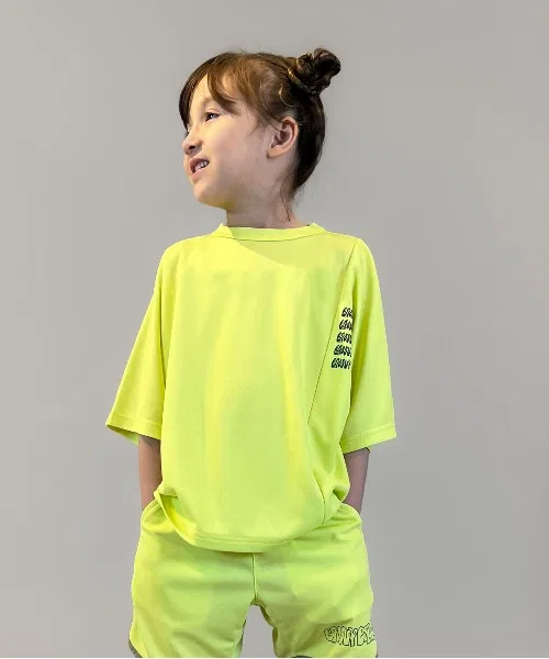 Детская футболка с принтом CoolMax Wide Silhouette GROOVY COLORS, Yellow