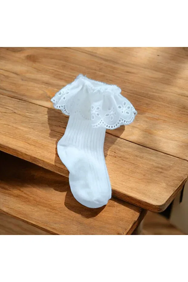 Детские носки с рюшами Özkardeşler Baby, White