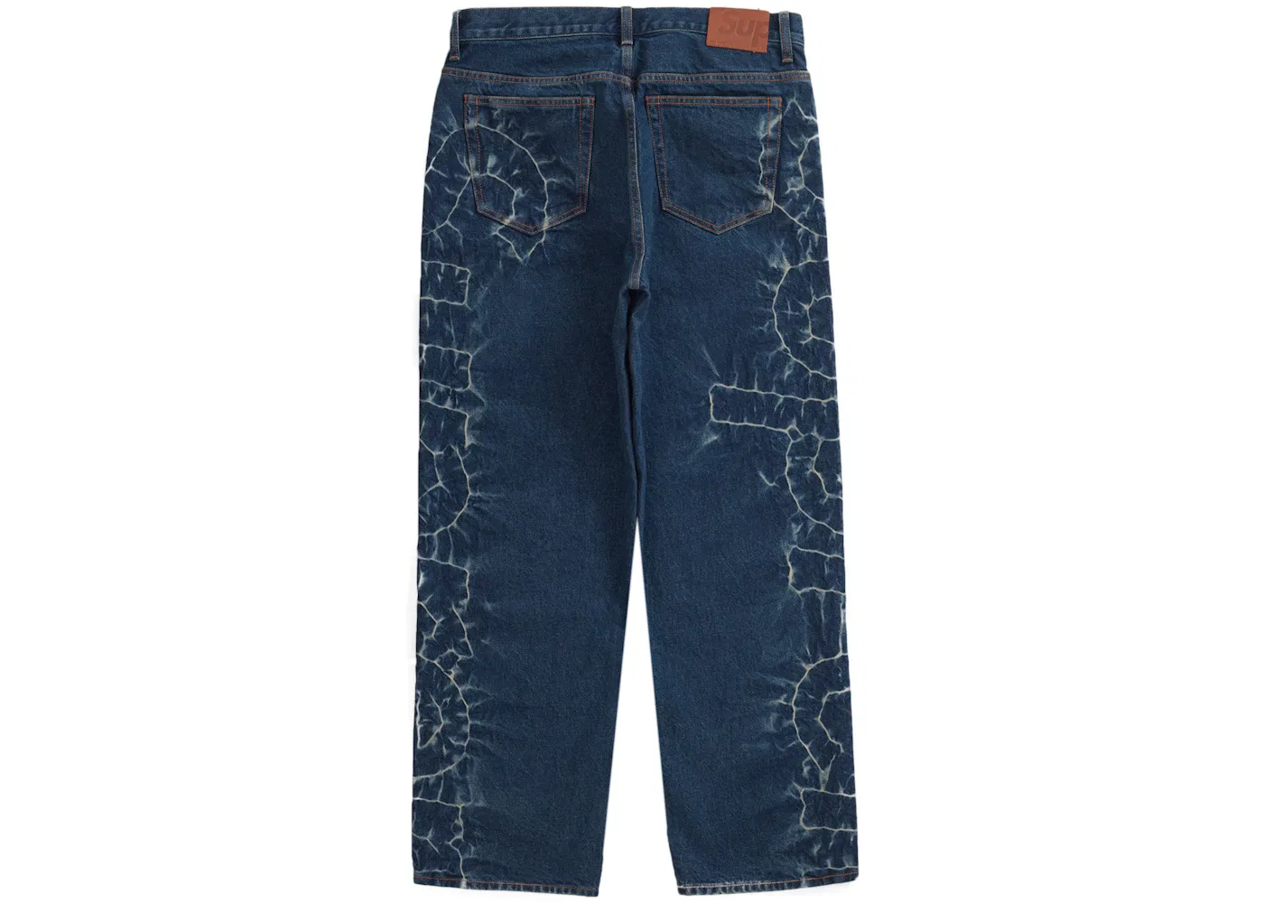 Мужские джинсы свободного кроя с принтом Shibori Supreme, Rigid Indigo — фото 2