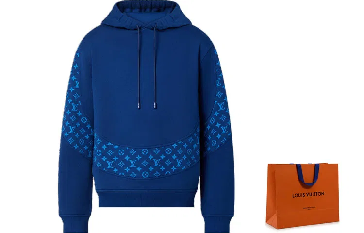 Мужской худи с принтом Monogram Circle Cut, LOUIS VUITTON, Shopping Bag Included