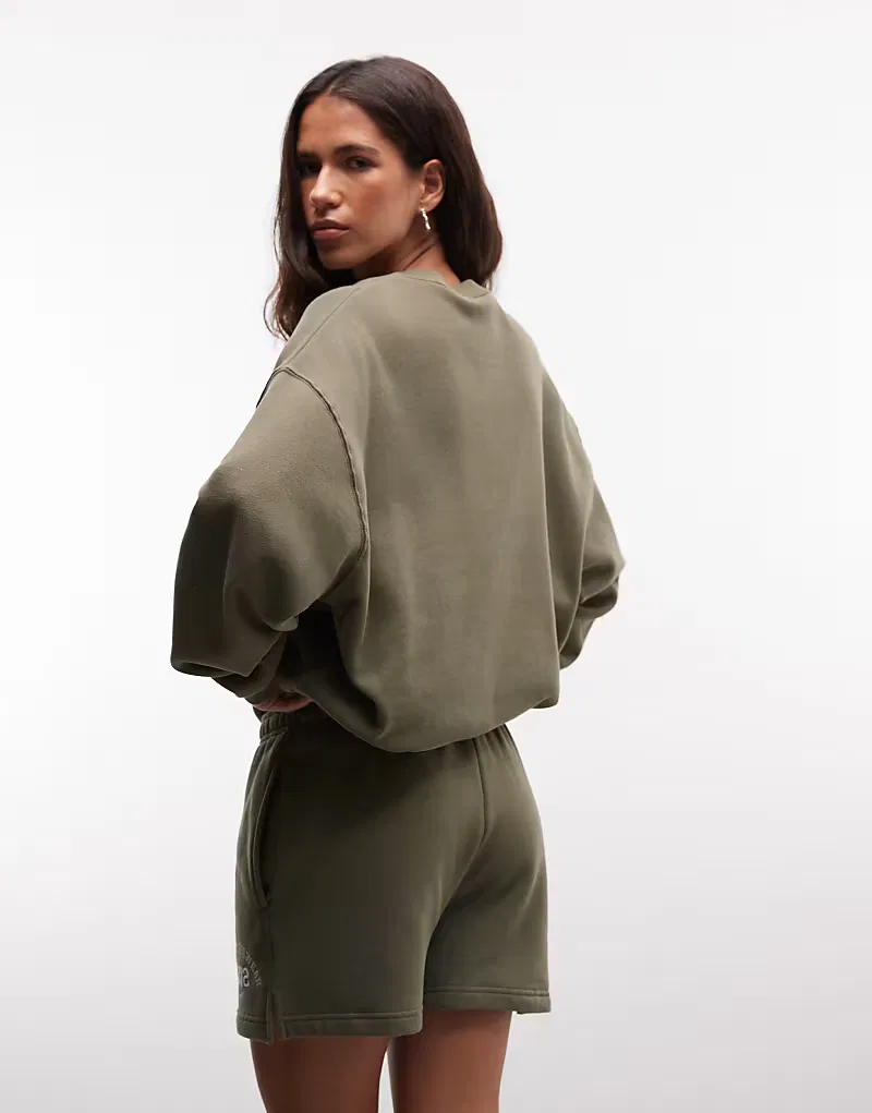 Спортивные шорты Nike Studio Fleece хаки — фото 4