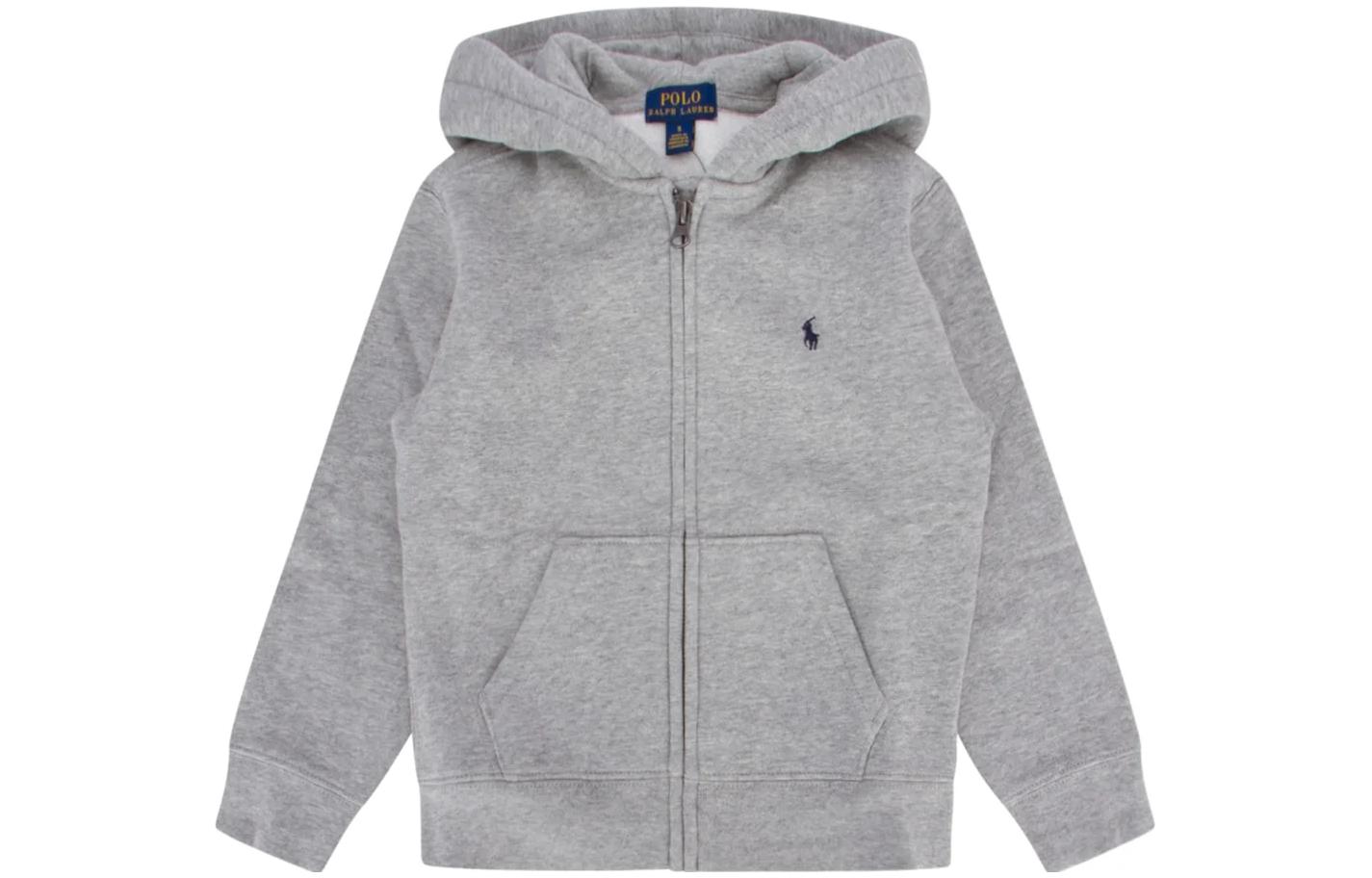 

Толстовка с вышитым логотипом на молнии Polo Ralph Lauren, серый