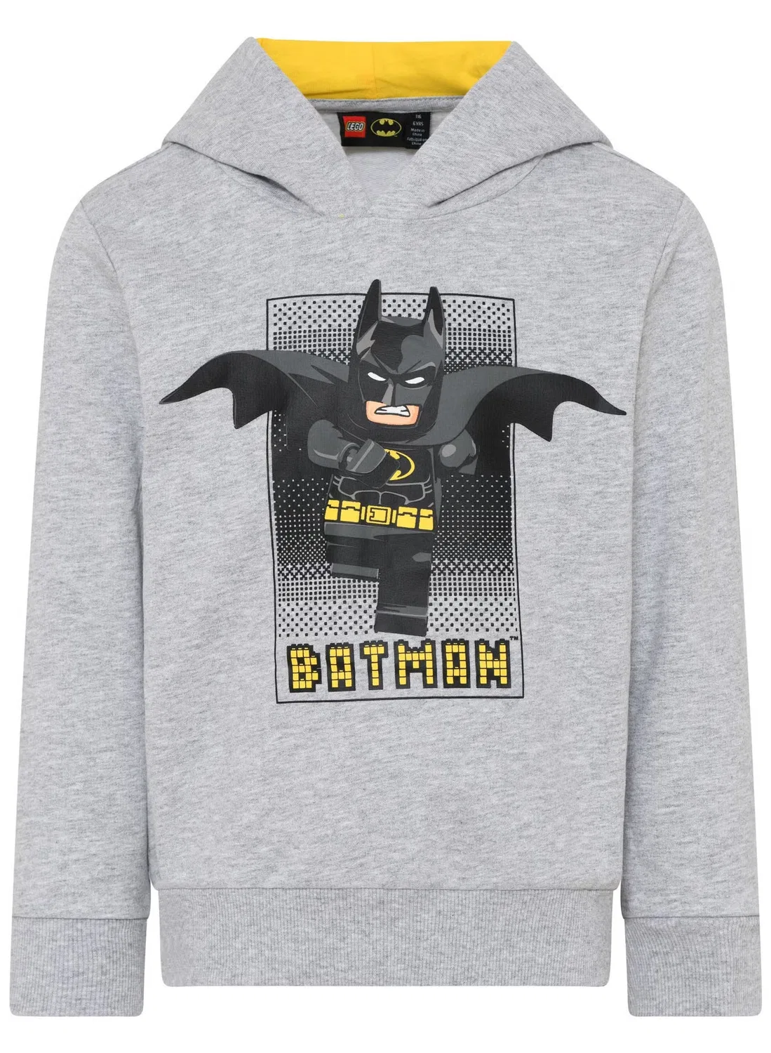 Худи с принтом Batman Lego, серый — фото 2