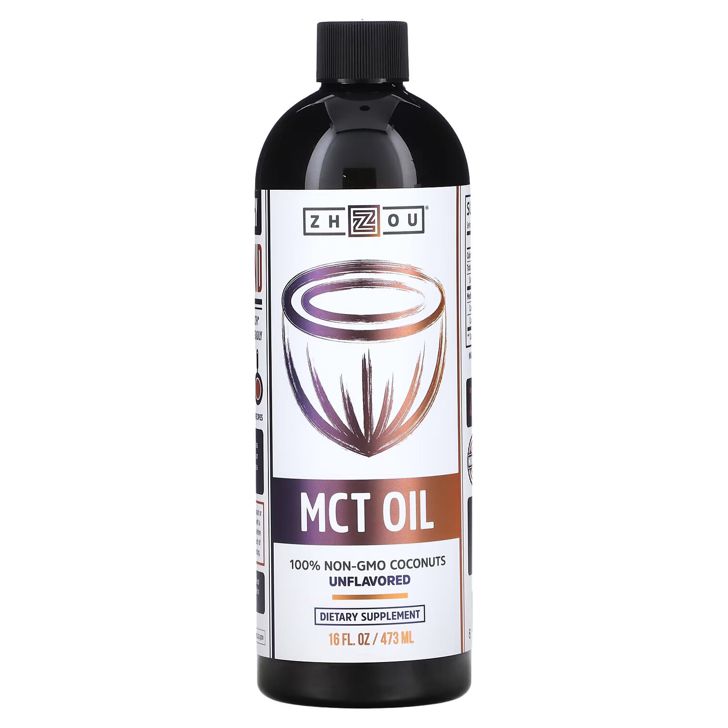 

Zhou Nutrition, Масло MCT, без добавок, 473 мл (16 жидк. Унций)