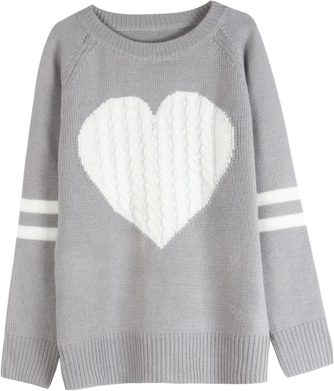 Женский свитшот с принтом, модель Cozy Colorblock Heart — фото 3