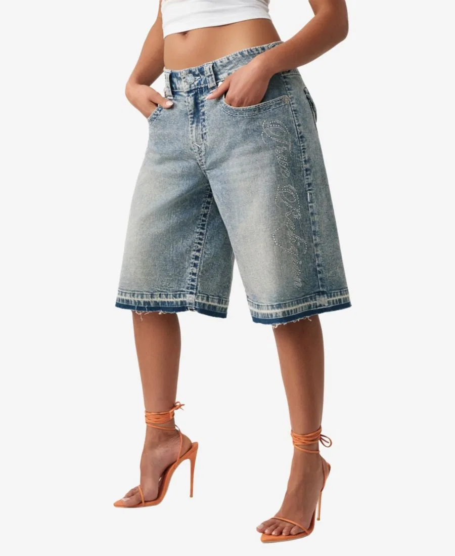 Джинсовые шорты-джорт свободного кроя Jessie Big T Flap True Religion, Lazy Shine — фото 2