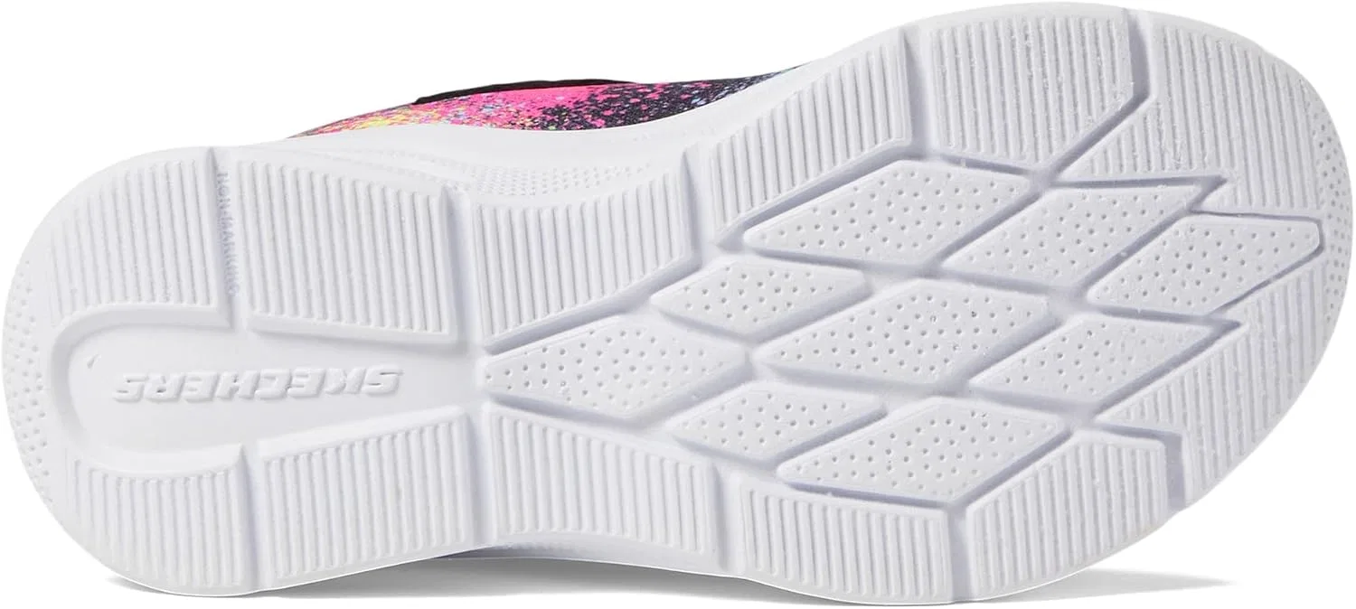 Детские кроссовки для девочек Microspec Max Skechers, Black/Multi — фото 4