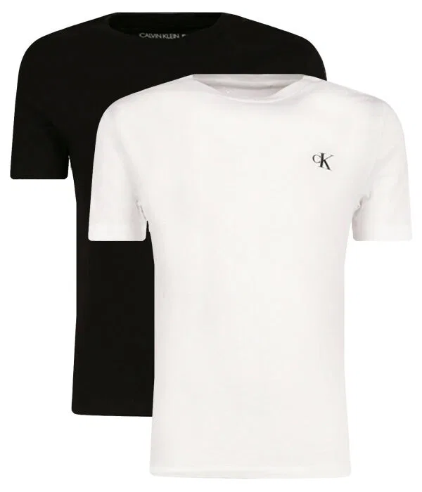 Детский комплект футболок с круглым вырезом Base Calvin Klein Jeans, черный