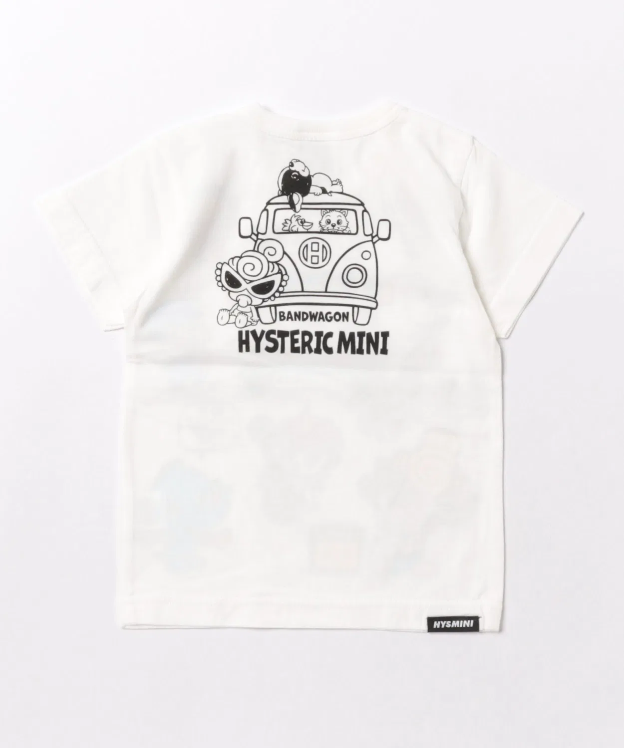 Детская футболка с принтом HYS MINI BAND WAGON PARTY HYSTERIC MINI, Белый — фото 2
