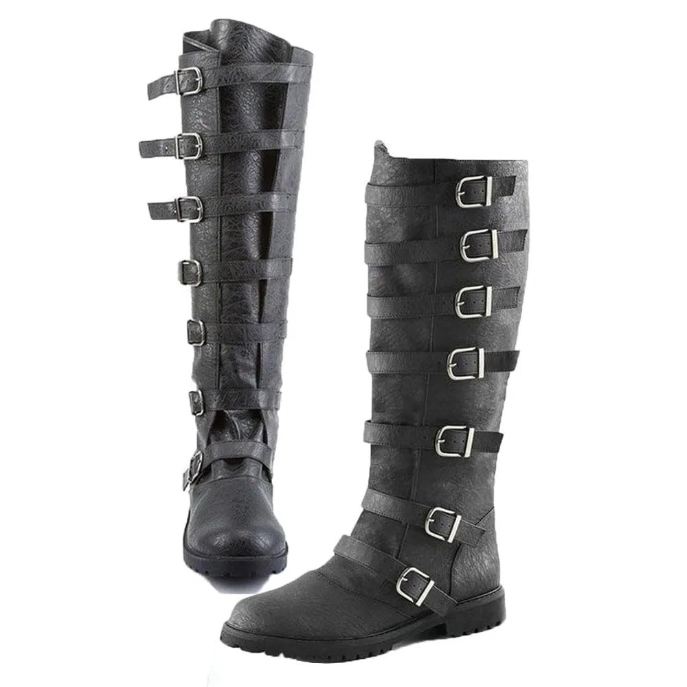 Детские ботинки на молнии с искусственной кожи Medieval Shoes от YUMALI, Black