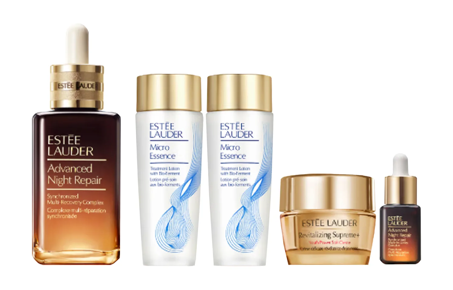 ESTEE LAUDER Набор для ухода за кожей Little Brown Bottle Repairing Essence, успокаивающий и увлажняющий, 75 мл + 50 мл*2 + 15 мл + 7 мл, Small Brown Bottle Serums 75ml+7ml+2 Original Lotion 50ml*2+Cream Collagen Cream 15ml