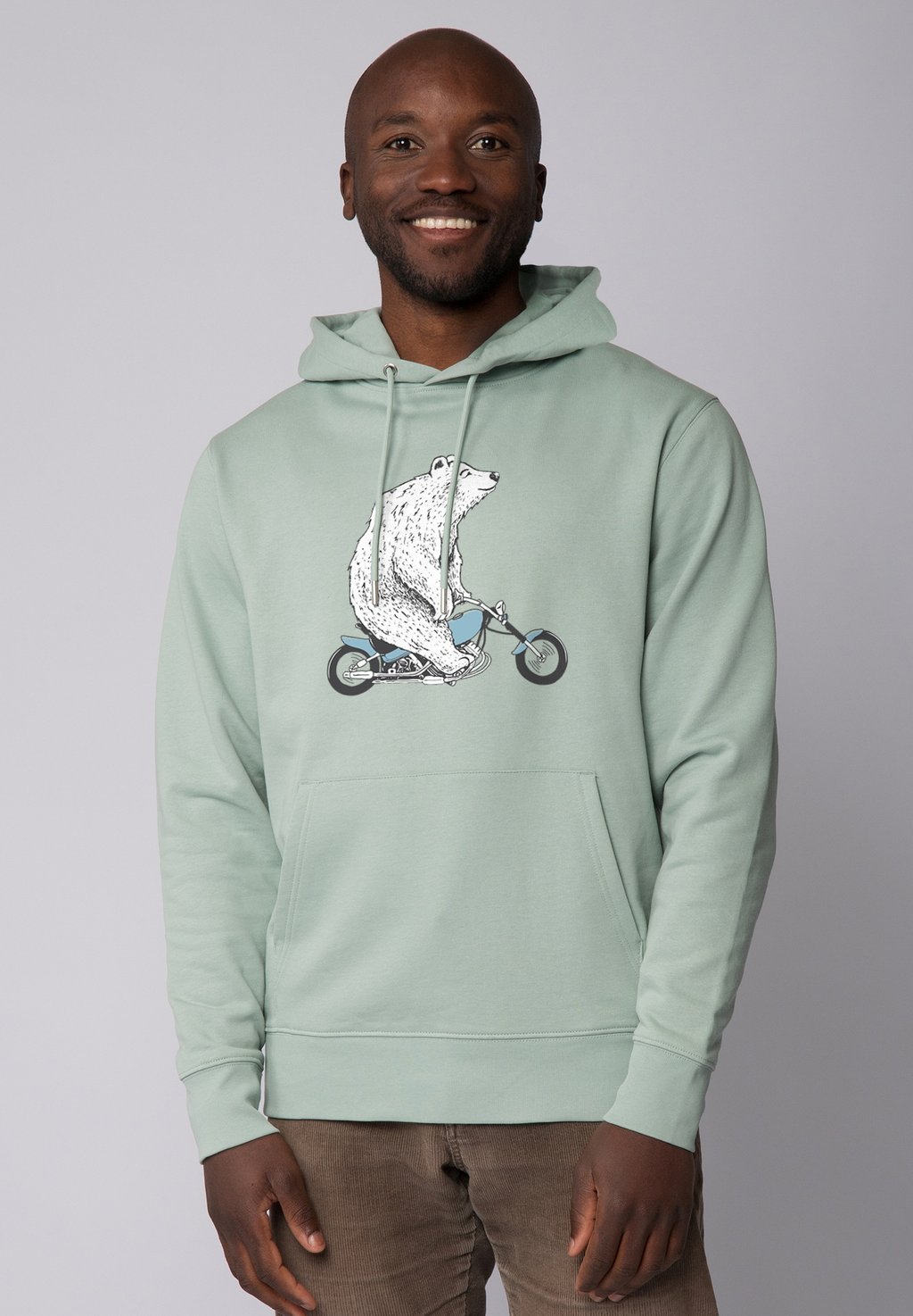 

Толстовка с капюшоном BÄR AUF BIKE watapparel, бирюзовый