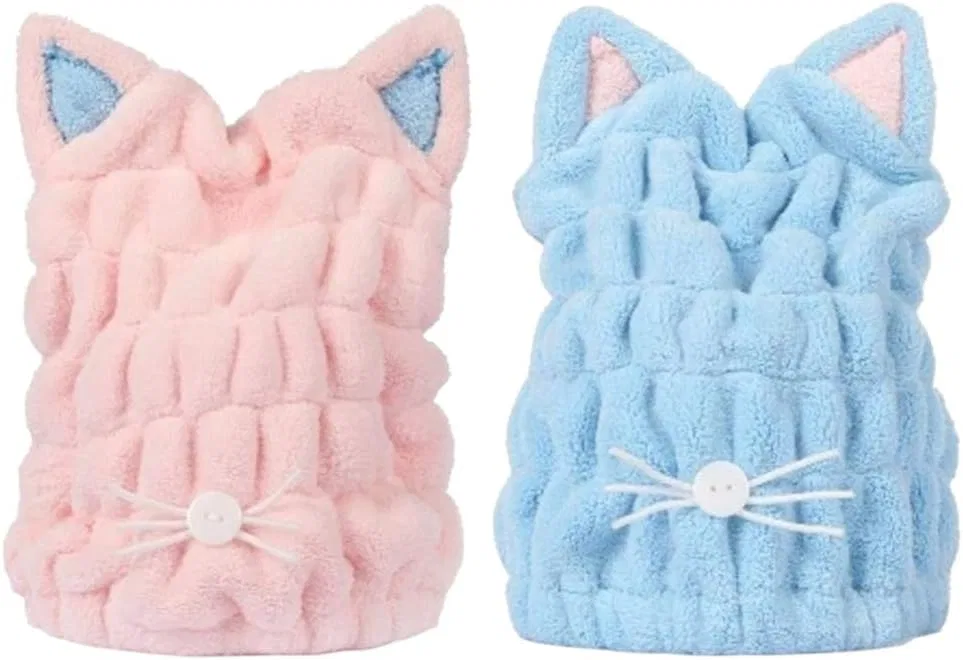 Шапочка для душа Microfiber, FGDTREE, 1 шт, 25x20 см, Blau — фото 3