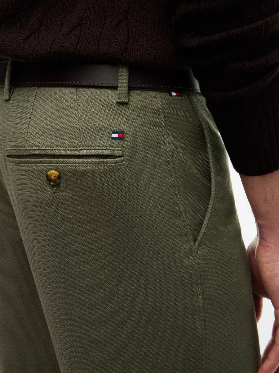 Брюки-чиносы TOMMY HILFIGER Regular 'Denton' оливкового цвета — фото 3