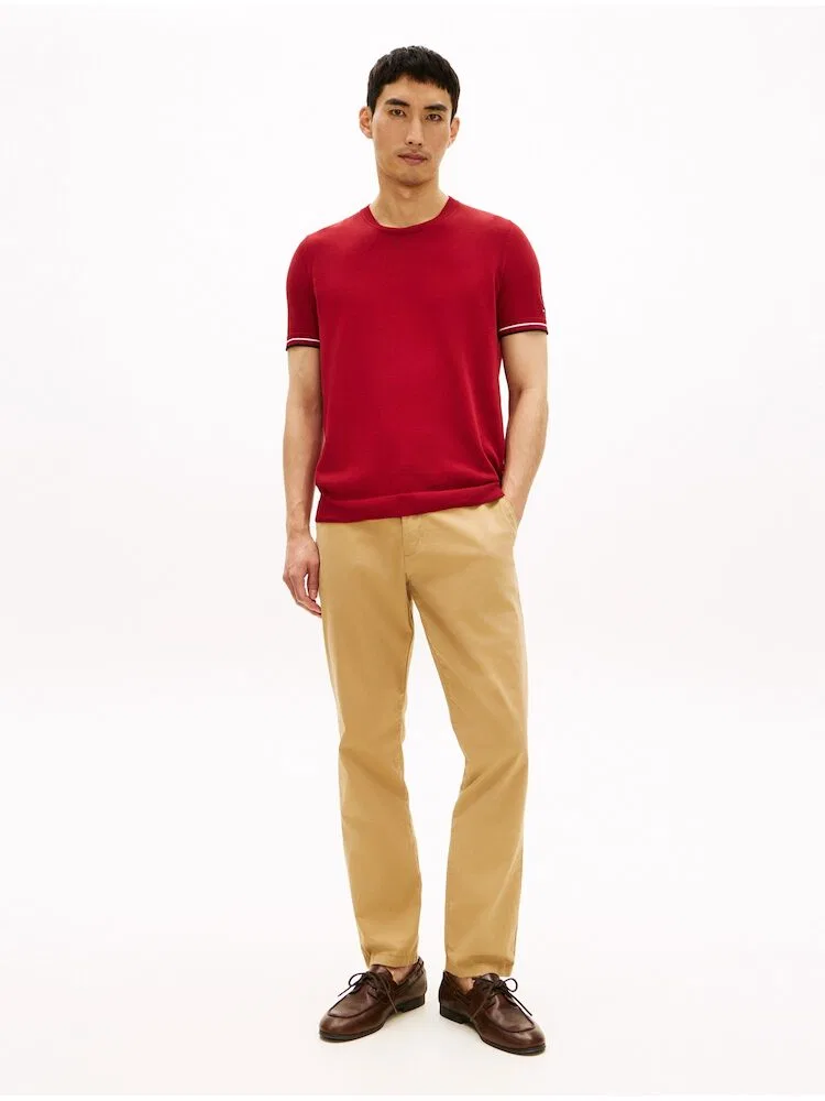 Свитер из хлопка с нейлоном, Regular Fit TOMMY HILFIGER, Red — фото 2