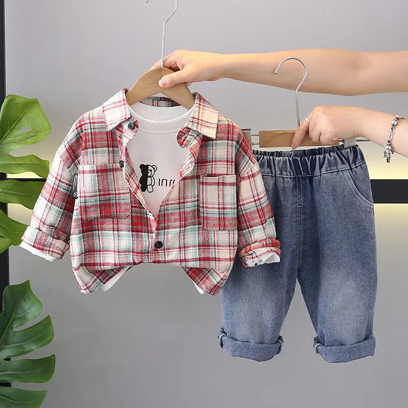 Комплект брюк для мальчика с длинным рукавом 2-5 лет Chicpoint, красный