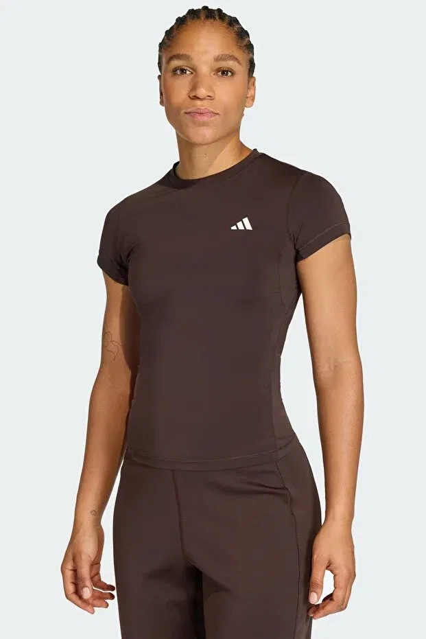 Женская хлопковая футболка Adidas, Brown