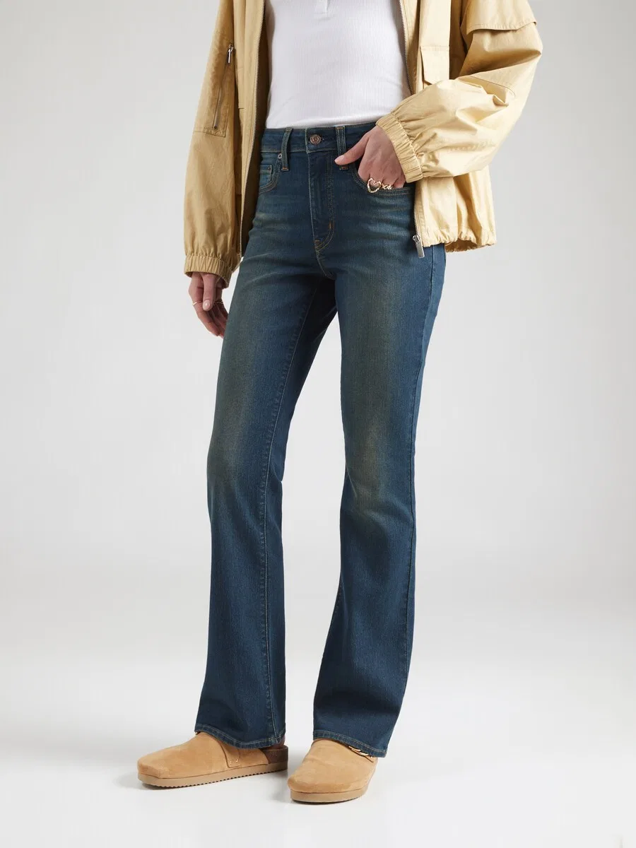 Джинсы LEVI'S Boot cut '725 High Rise Bootcut' темно-синего цвета — фото 2