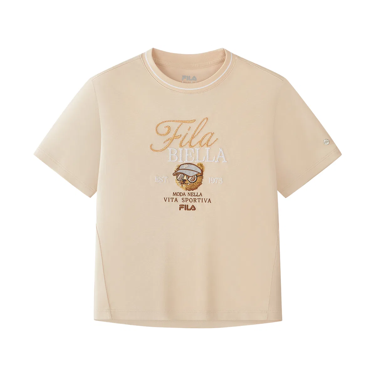 Детская футболка с круглым вырезом Yellow Snail Color FILA KIDS