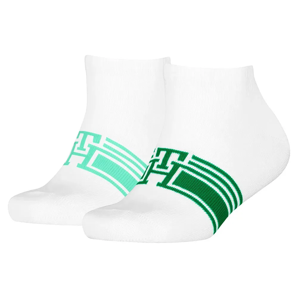 Носки Tommy Hilfiger Sport Monogram Sneaker socks 2 пары, белый