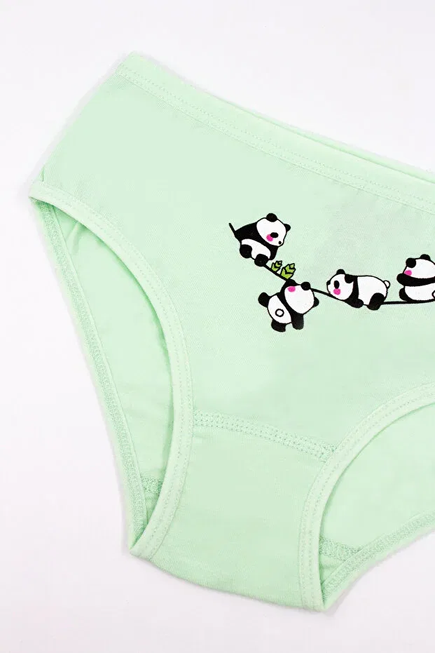 Детские трусы для девочек с принтом 6 шт Panda Öts, Color-4 — фото 4