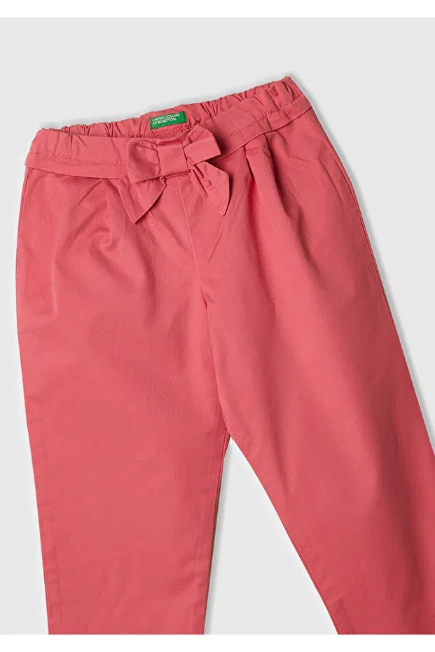 Детские брюки для девочек с регулируемой талией United Colors Of Benetton, Fuchsia — фото 2
