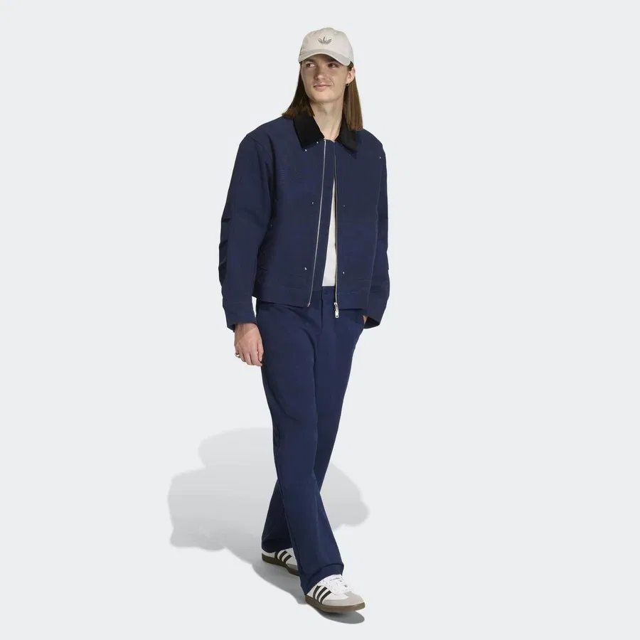 Мужская куртка с длинным рукавом, средняя длина, adidas Premium Essentials, Темно-синий — фото 3