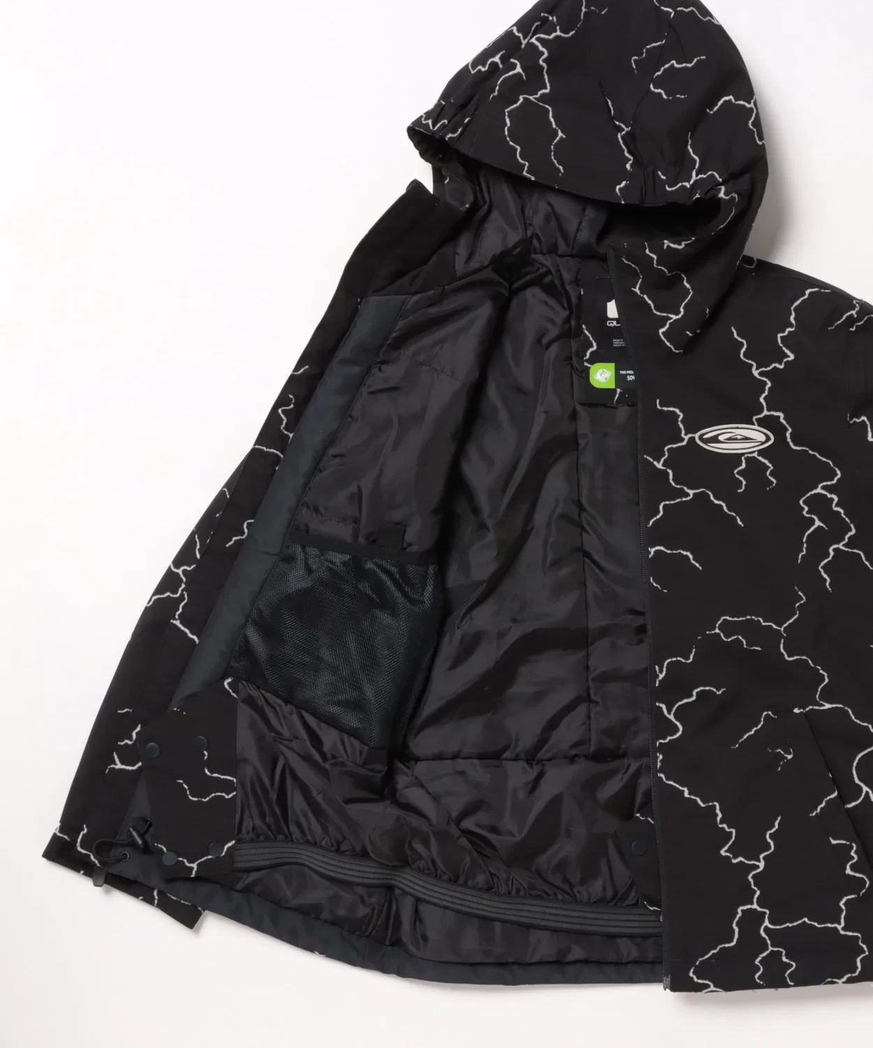 Детская куртка с принтом High In The Hood Quiksilver, Черный — фото 4