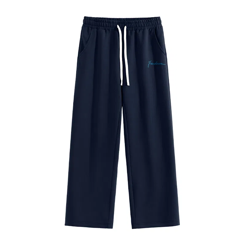 Детские спортивные штаны из трикотажа Cotton-Soft Good Luck Pants Logo MINISO, Navy Blue