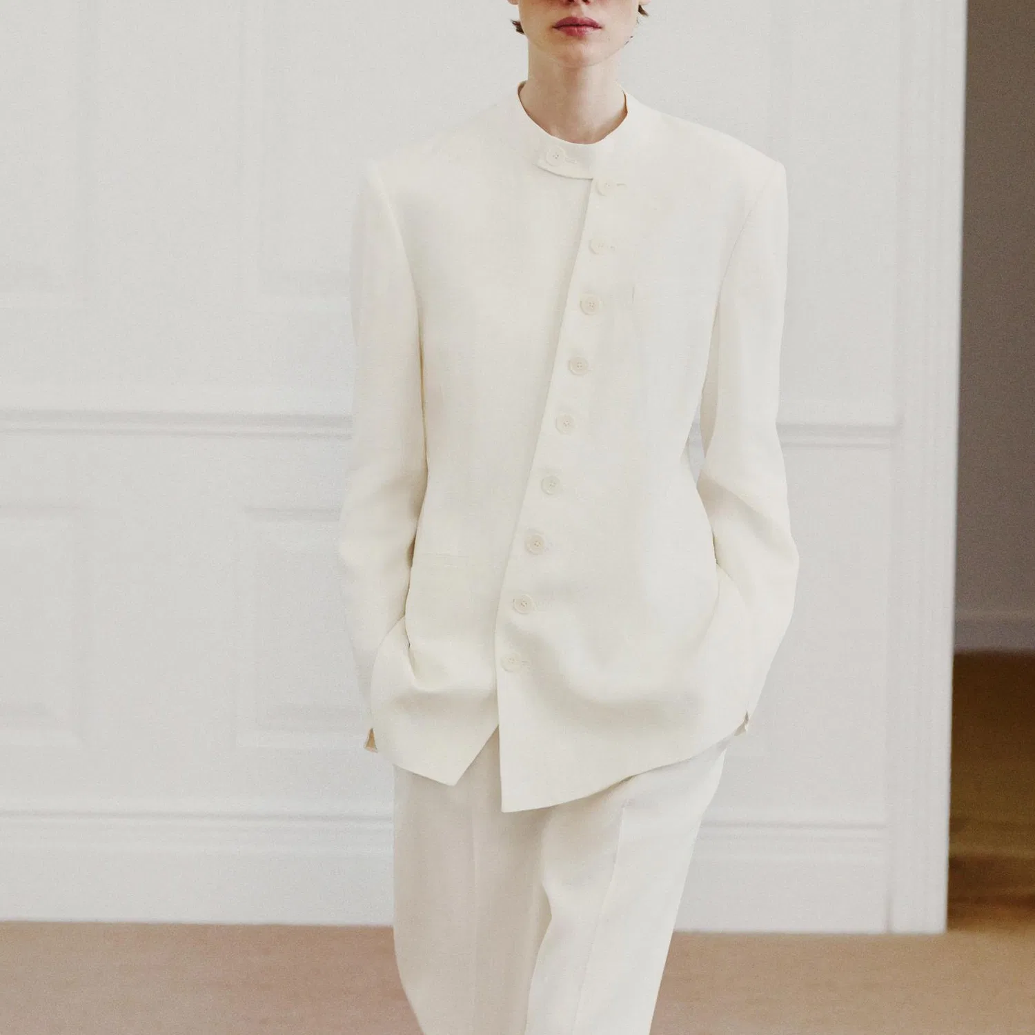 Женский костюм белый ZARA, Raw White — фото 4