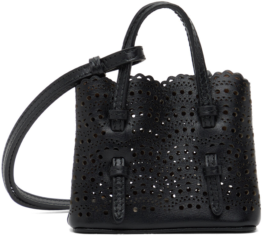 

Черная мини-сумка Мина ALAÏA, Черный, Черная мини-сумка Мина ALAÏA