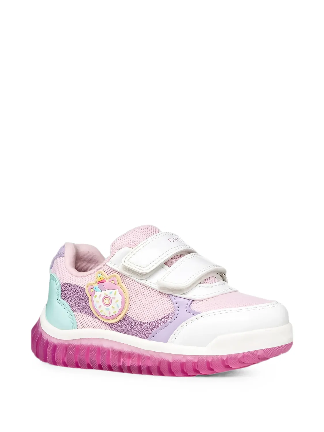 Кроссовки Lightyloo с блестками Geox Kids, розовый — фото 4