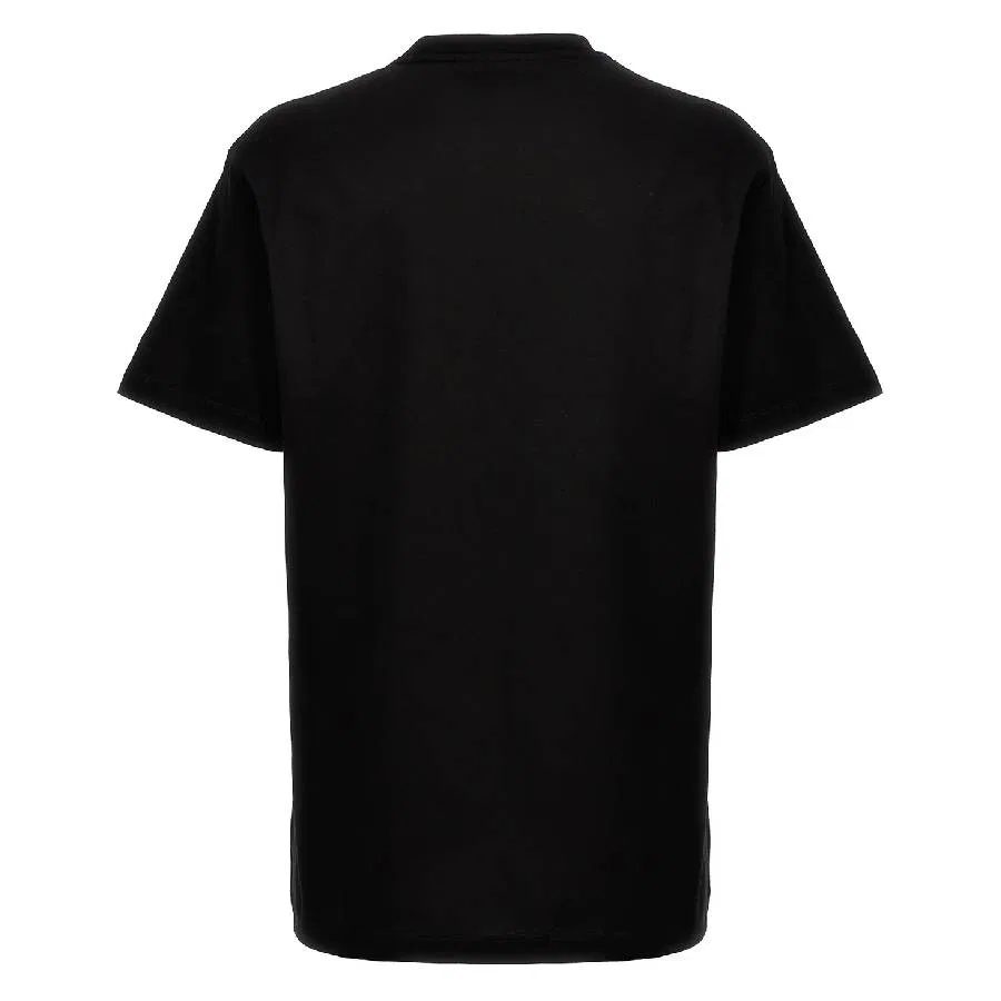 Футболка хлопковая с вышивкой 90s Logo Versace, Black — фото 2