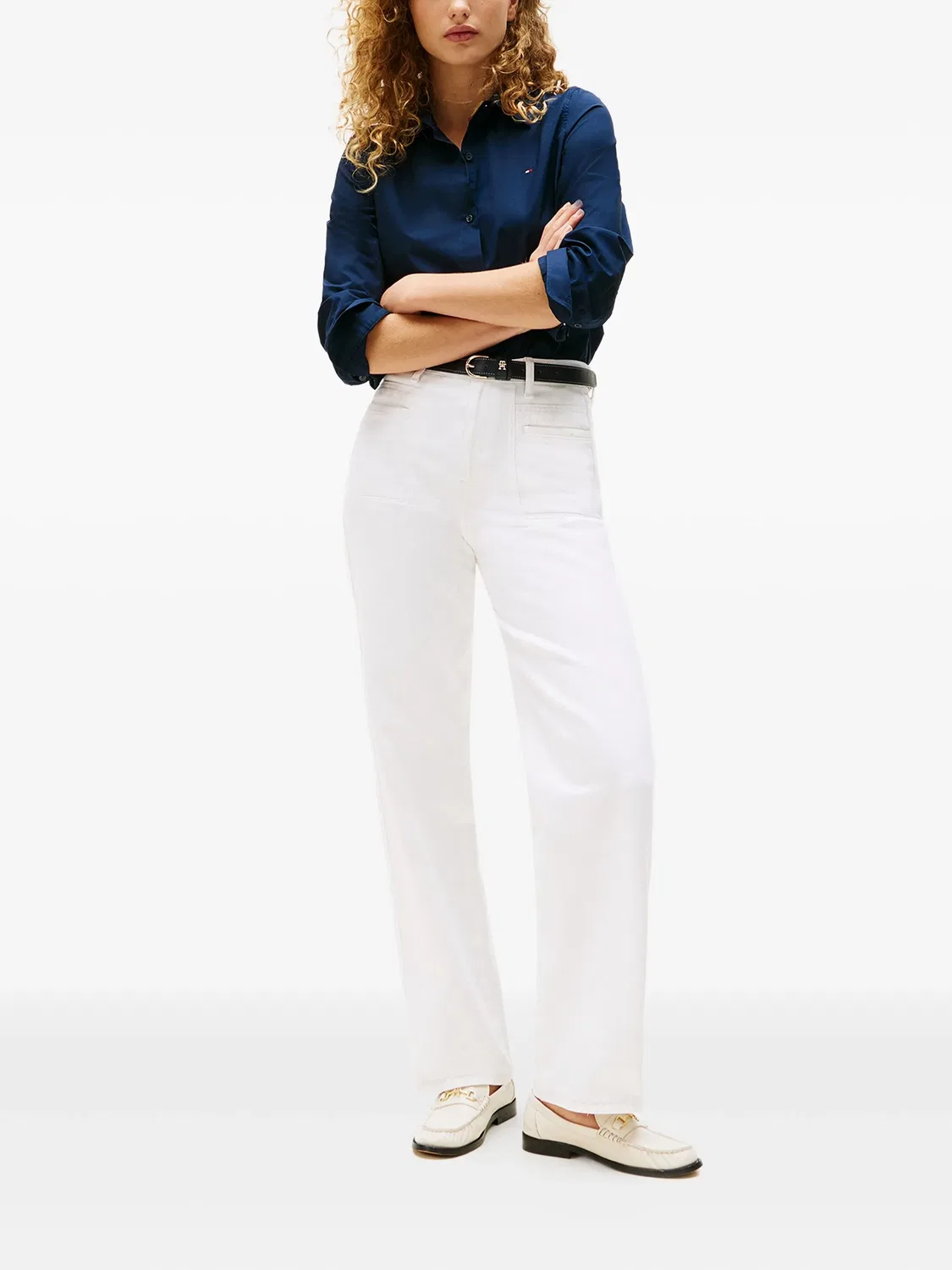 Рубашка с пуговицами Tommy Hilfiger, темно-синий — фото 2