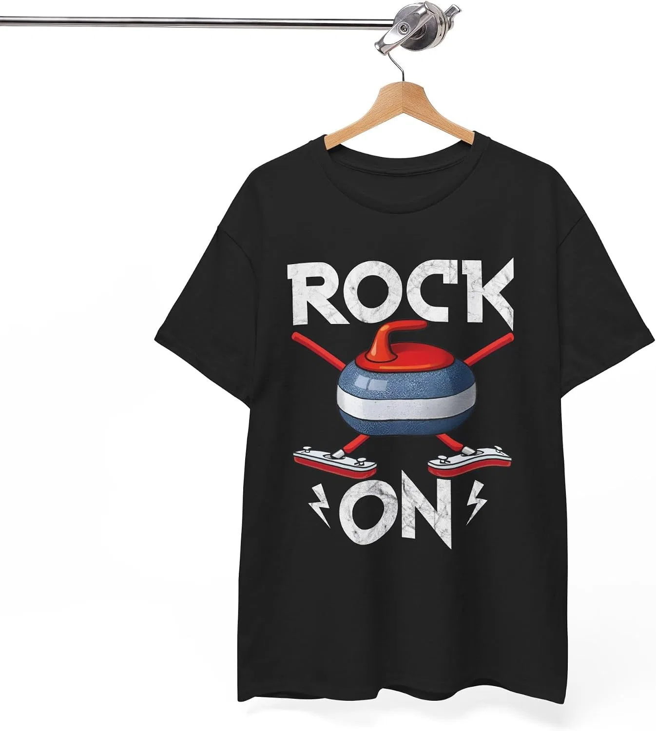 Футболка с принтом Rock On Gildan 5000, Black — фото 4