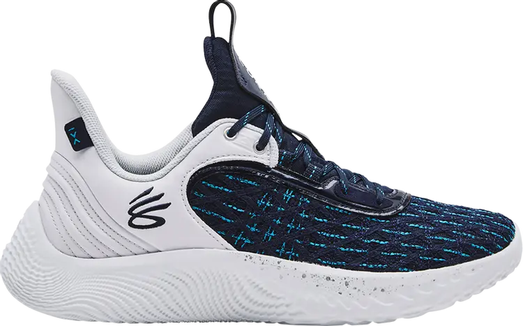 

Кроссовки Curry Flow 9 Team White Midnight Navy, синий