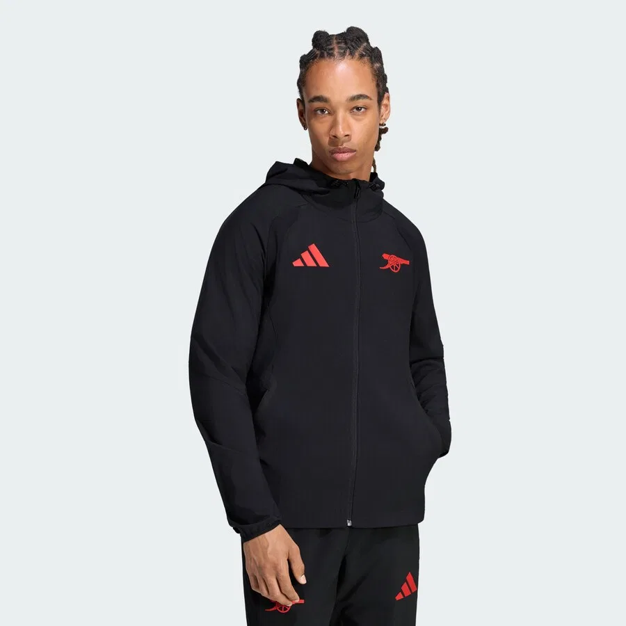 Спортивная куртка ADIDAS PERFORMANCE 'Arsenal FC Tiro' черного цвета — фото 2