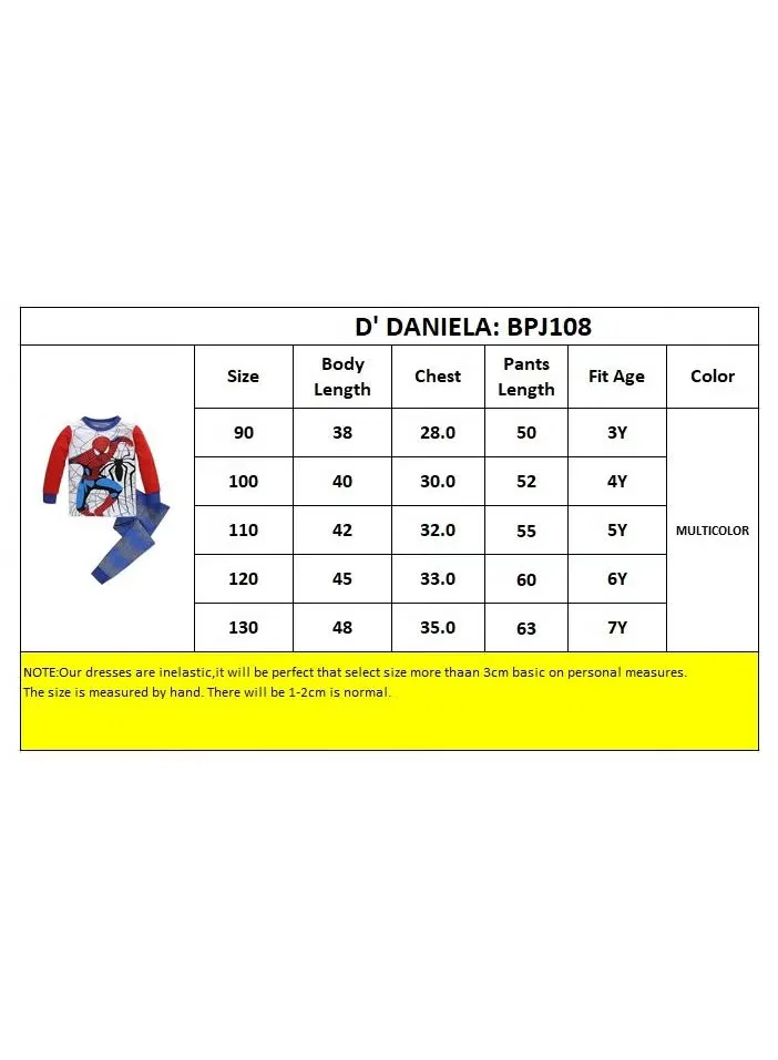Комплект пижам с принтом Человек-паук с длинным рукавом Daniel, разноцветный — фото 4