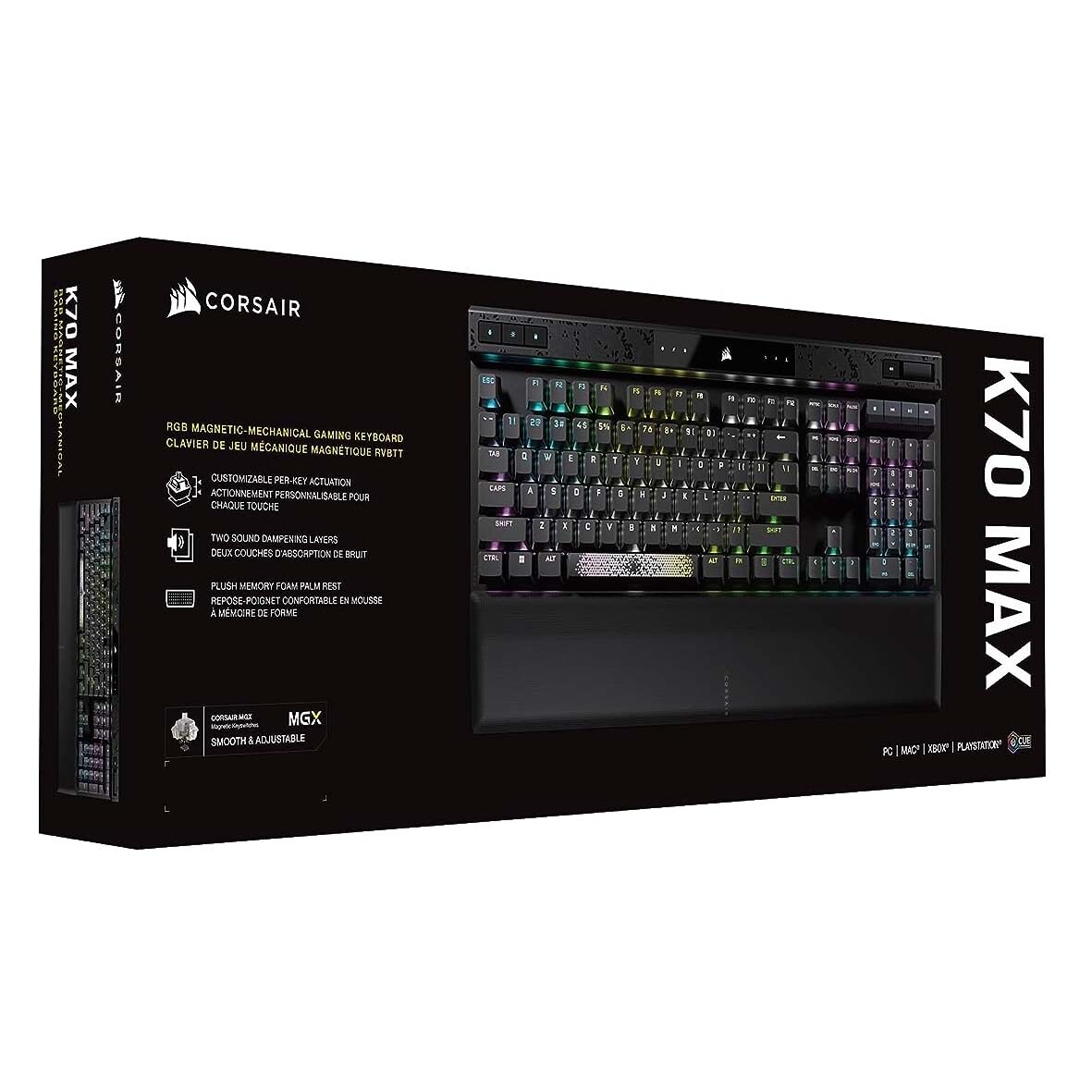 Игровая клавиатура Corsair K70 Max, Corsair MGX, черный, английская раскладка — фото 2