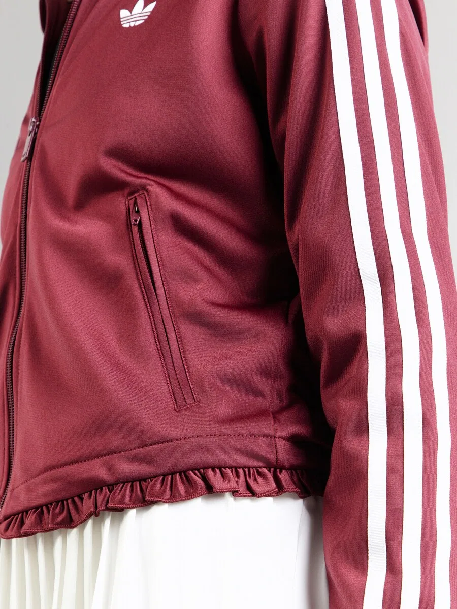 Толстовка на молнии ADIDAS ORIGINALS 'FB' цвета бордо — фото 3