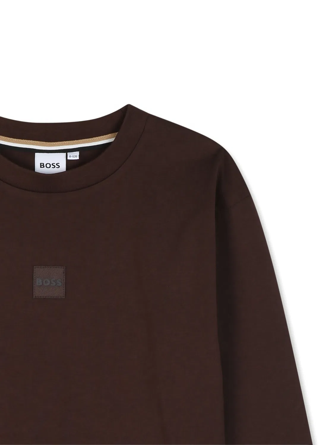 Футболка с графичным принтом и нашивкой-логотипом Boss Kidswear, коричневый — фото 3
