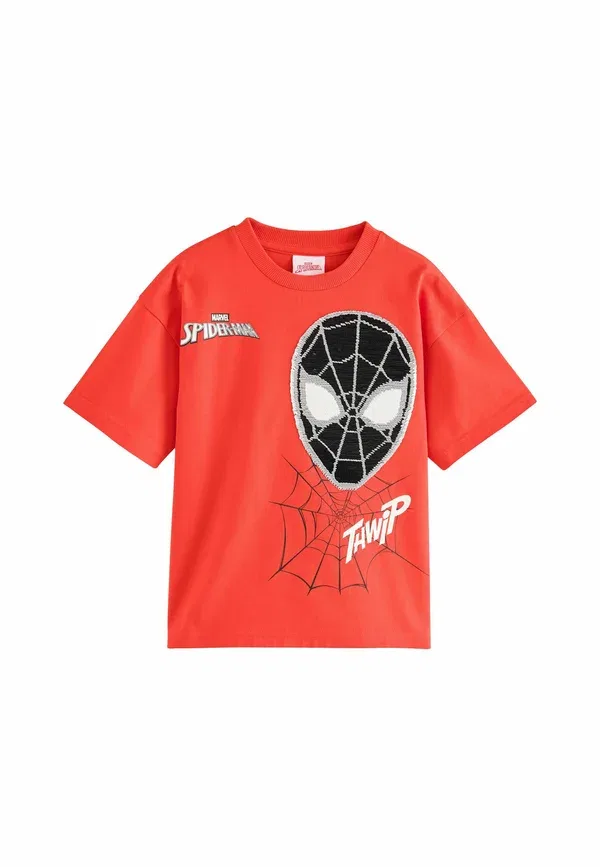 Футболка с пайетками Print t-shirt Next, красный с блестками