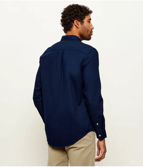 Мужская рубашка с длинным рукавом Dobby Tommy Hilfiger, Blu Marino — фото 4
