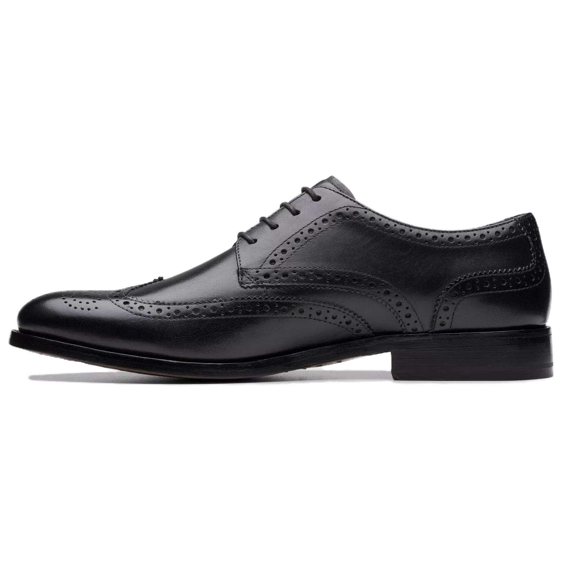 

Оригинальные кожаные оксфордские туфли-броги с заклепками Clarks, Black