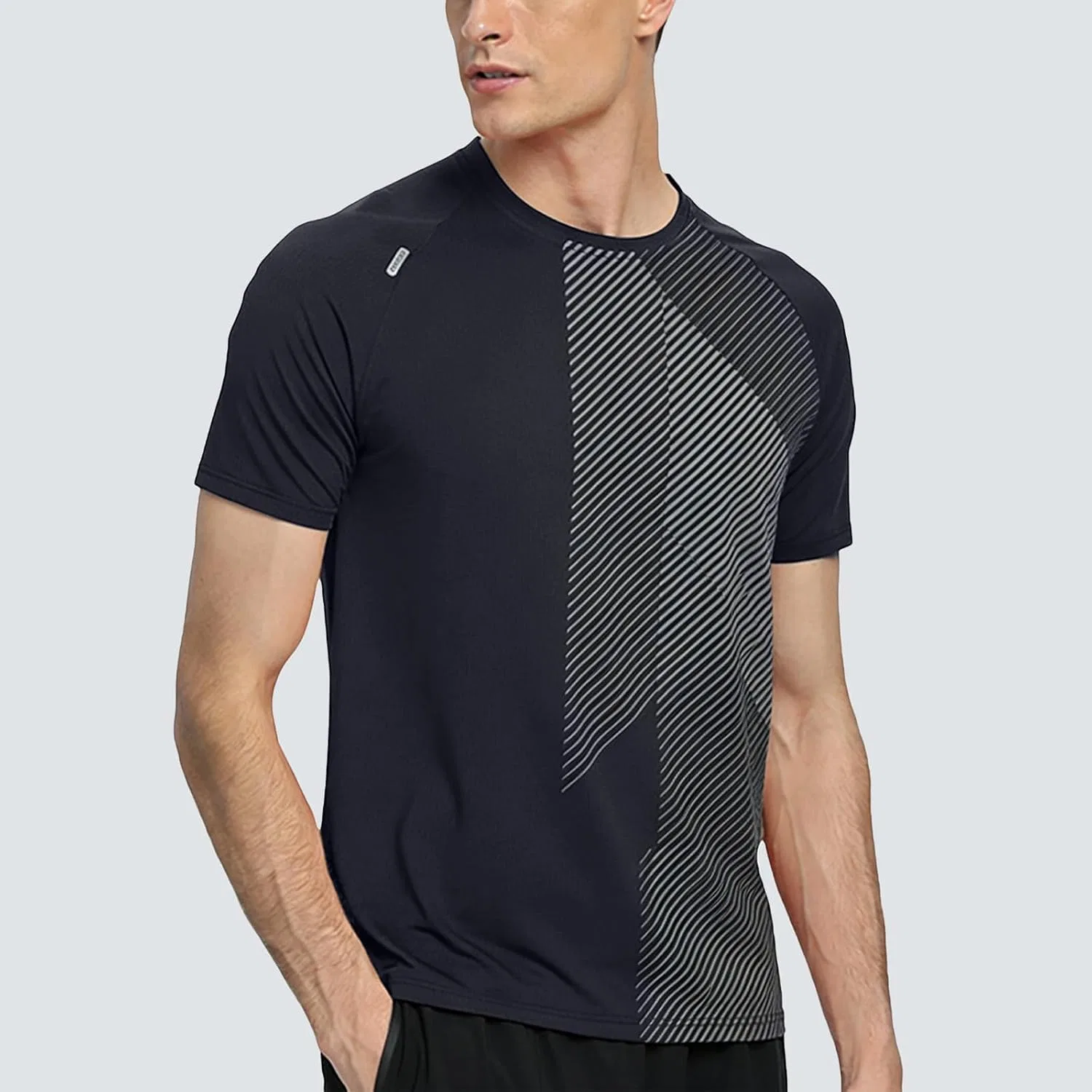 Мужская быстросохнущая футболка Athletic Running, Black — фото 2