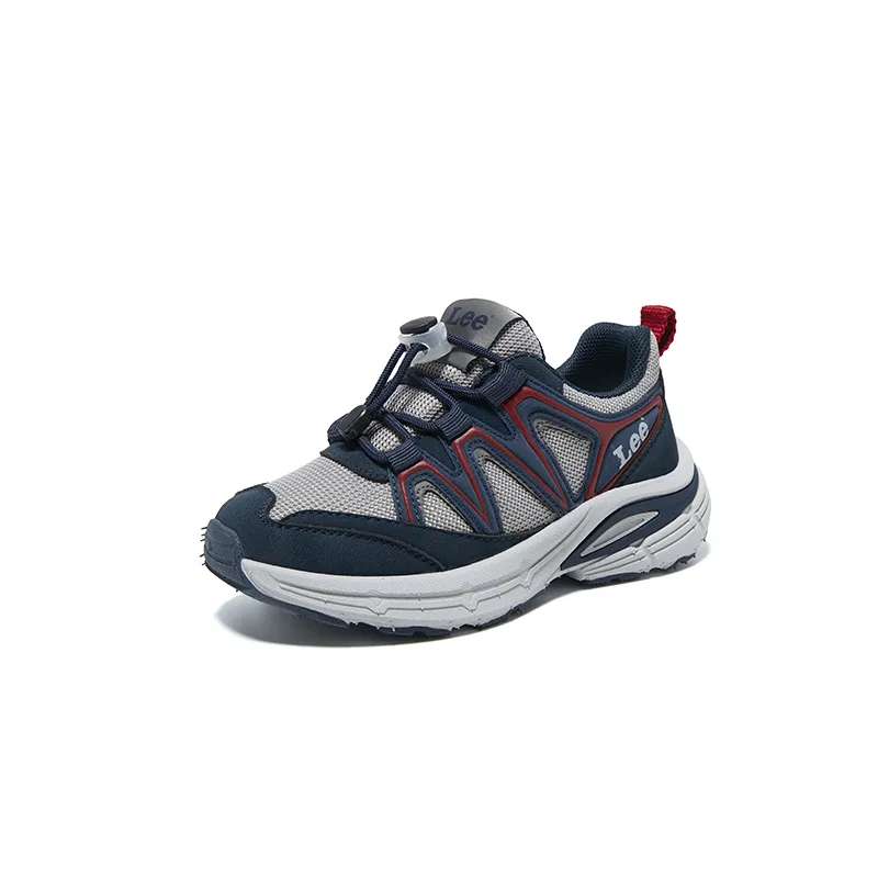 Детские кроссовки с низким верхом из синтетической кожи и текстиля Lee, Navy Blue — фото 3